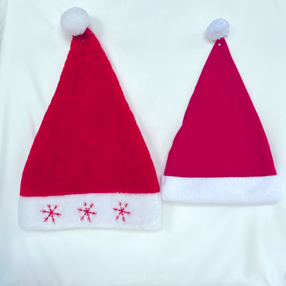 Gently Used Set Of Two Christmas Santa Claus Hat - One Adult & One Child